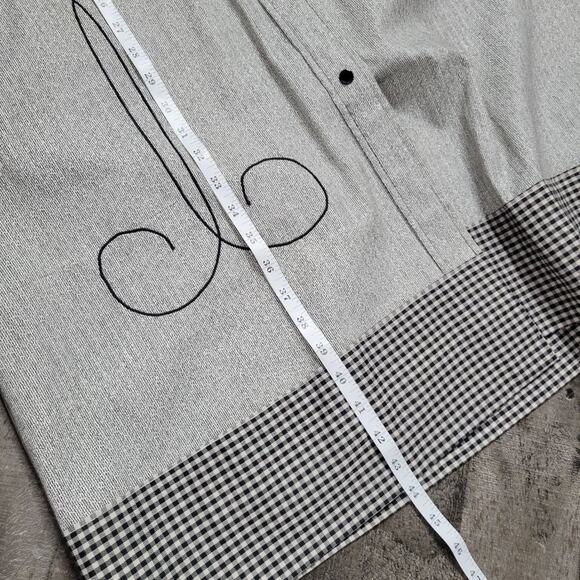 Vintage 1970s Flower Pot Pocket Gingham Dress, size Large - Picture 12 of 12